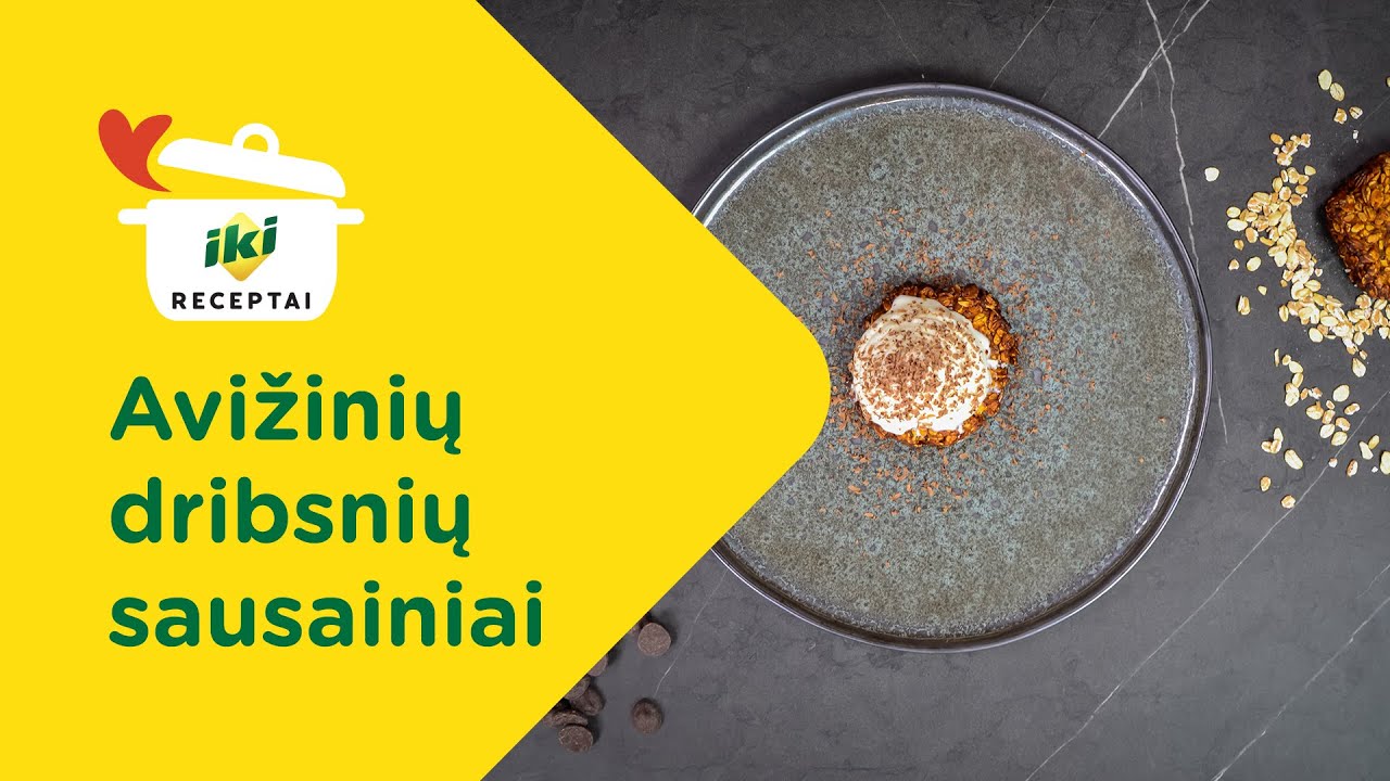 Avižinių dribsnių sausainiai 👩‍🍳 RECEPTAS 👨‍🍳