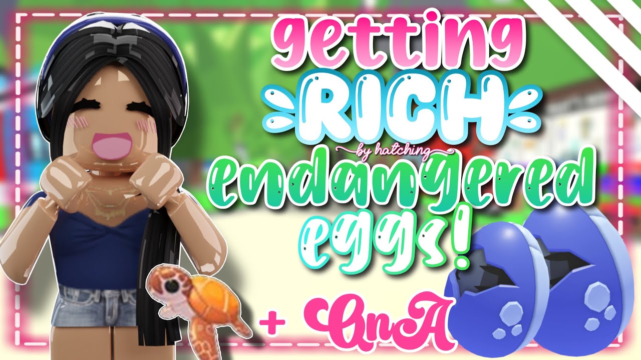 getting RICH by HATCHING ENDANGERED EGGS! (+ QnA) 🤭 *successful!* 🎉💕