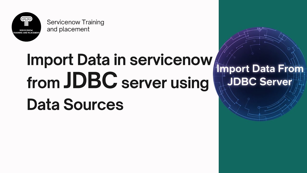 Import Data in servicenow from JDBC server using  Data Sources