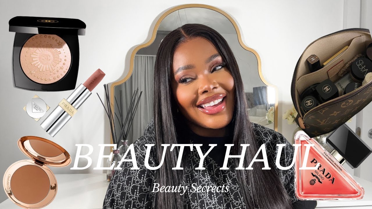 BEAUTY HAUL  UNBOXING + PRADA BEAUTY  + BEAUTY SECRETS + CHANEL BEAUTY & PR  | Edwigealamode