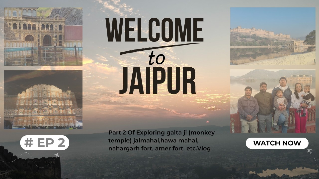 Jaipur Vlog | Galta Ji, Hawa Mahal, Jal Mahal, Nahargarh & Amer Fort Full Tour 🏰