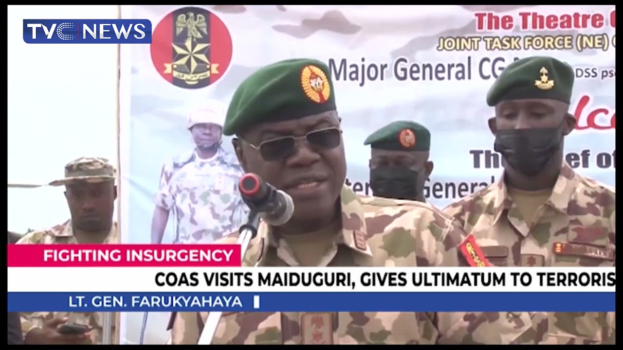 [WATCH] COAS Visits Maiduguri, gives Ultimatum to terrorists