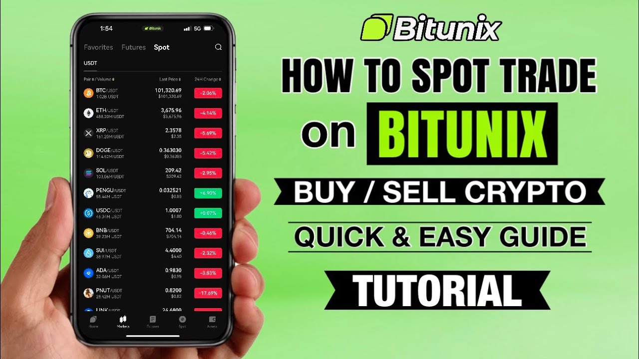 How to SPOT trade on Bitunix | Buy/ Sell Crypto like $CAT $BTC | App Tutorial
