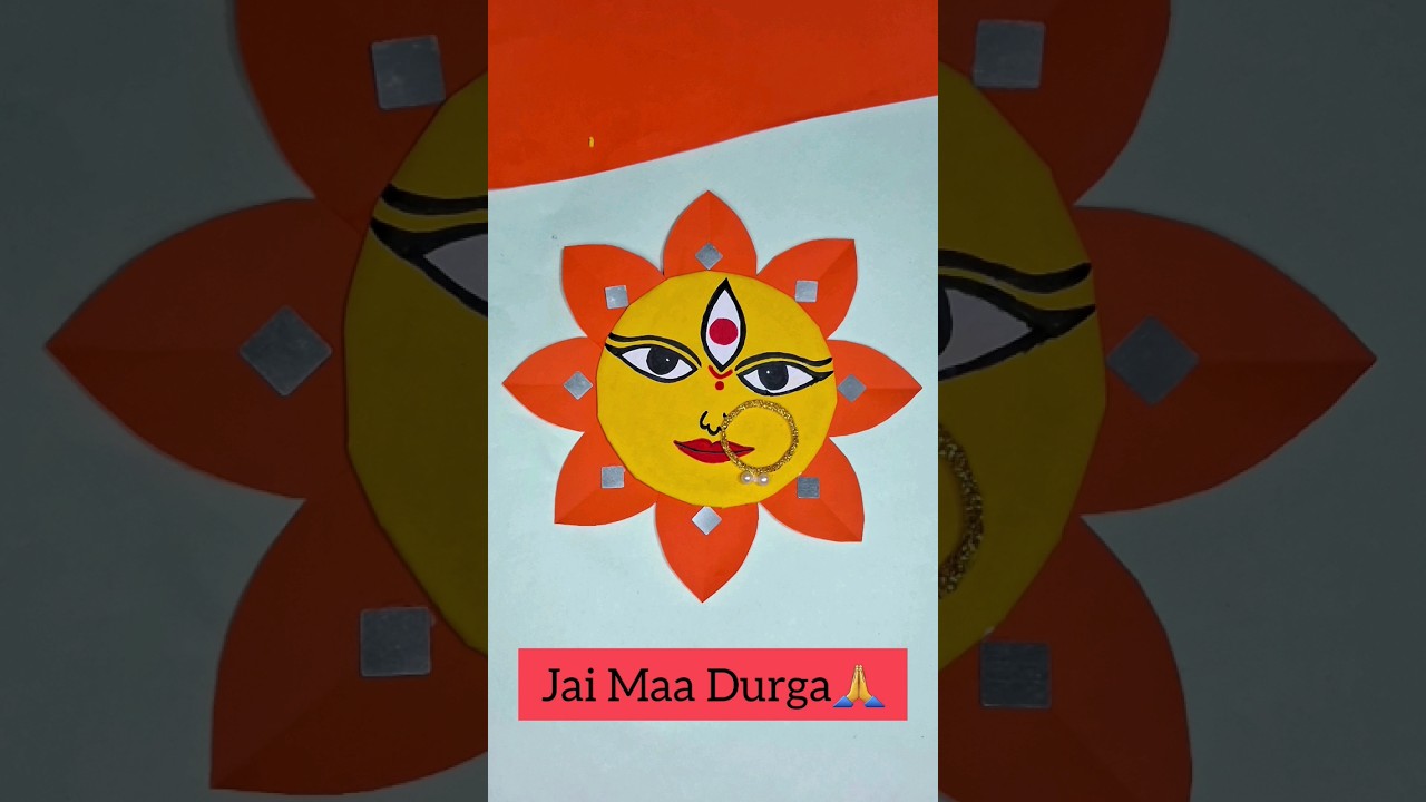 navratri craft ideas| durga maa| paper craft| jai maa durga 