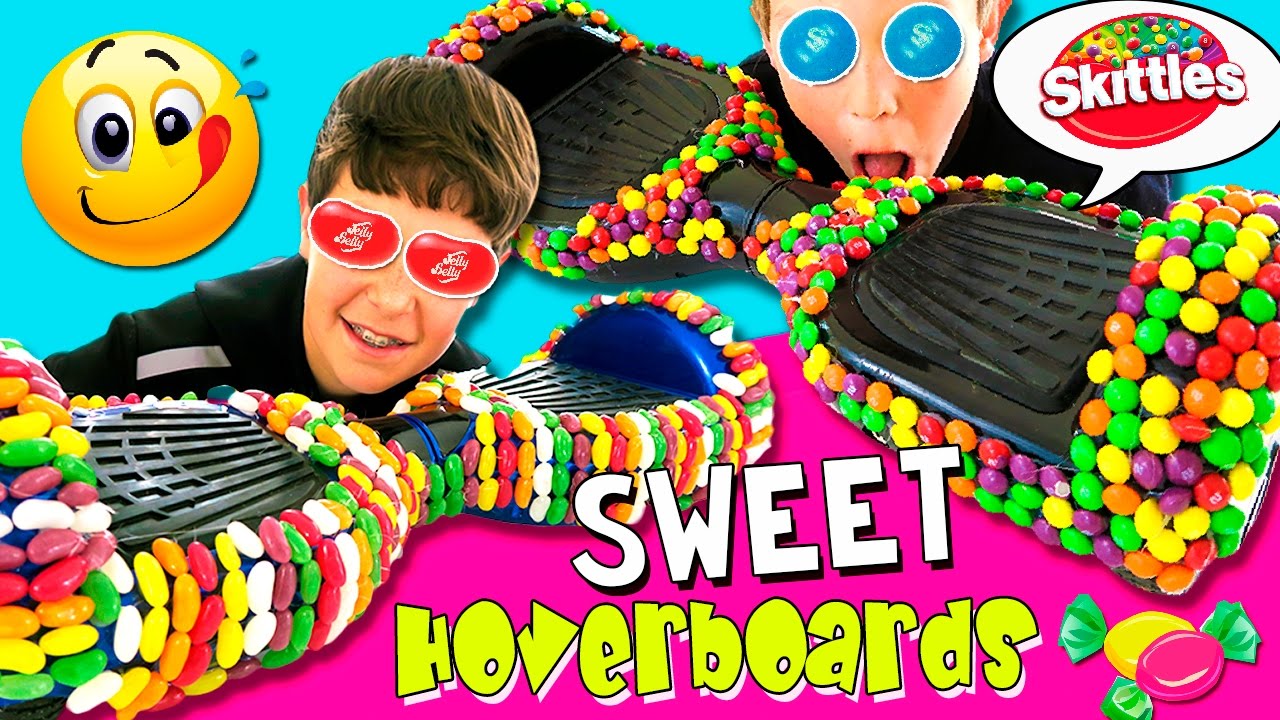 ¡DECORAMOS HOVERBOARDS con DULCES! 😋 🍬Personalizados con SKITTLES, Jelly BEANS y Marshmallows! 🍭