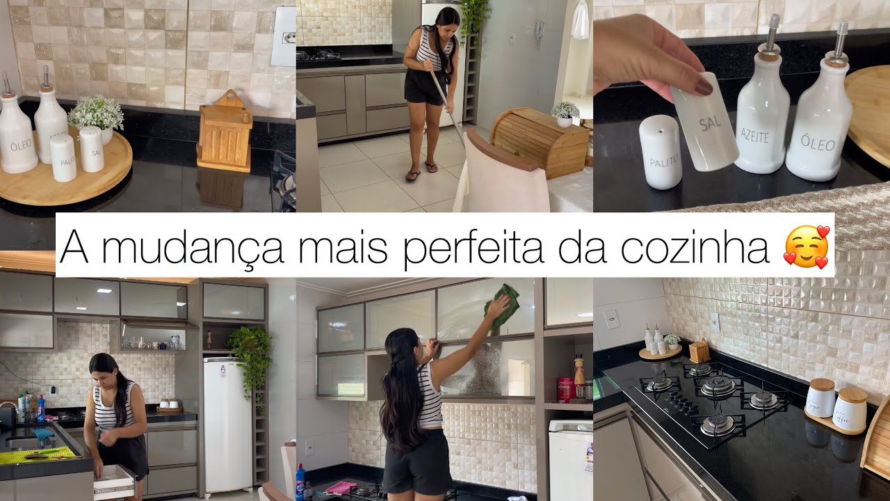 COZINHA DE CARA NOVA/ A MUDANÇA MAIS LINDA QUE JÁ FIZ/ MUDEI  TODA A DECORAÇÃO/ITENS DA SHOPEE