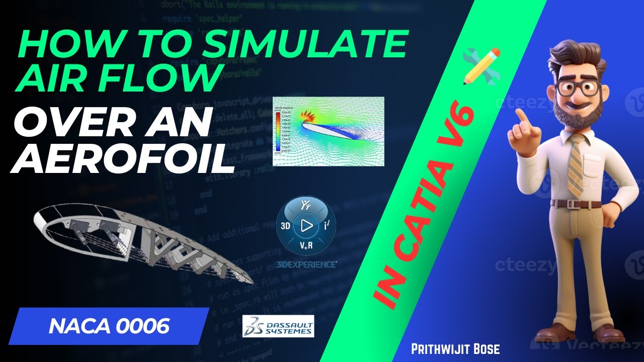 Flow Simulation | Over NACA 0006 Airfoil | CATIA V6 | Fluid Scenario Setup and Analysis