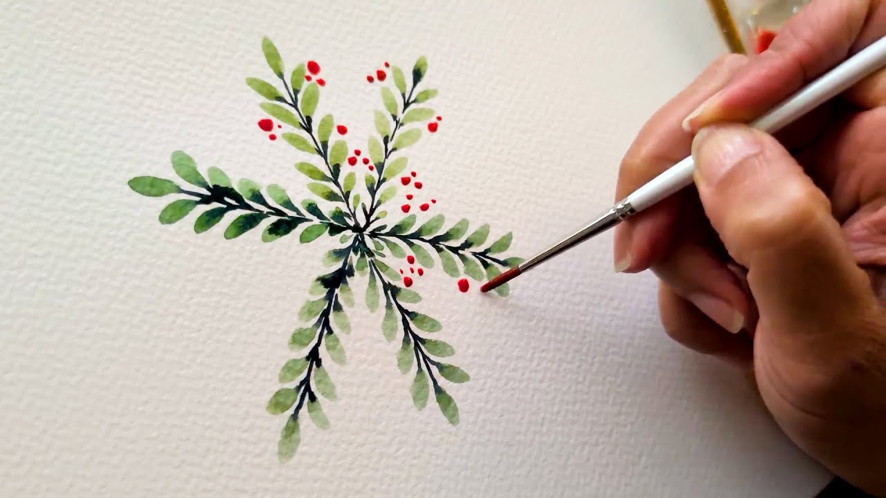 SHOCKINGLY Simple Watercolor DIY Christmas Card Tutorial