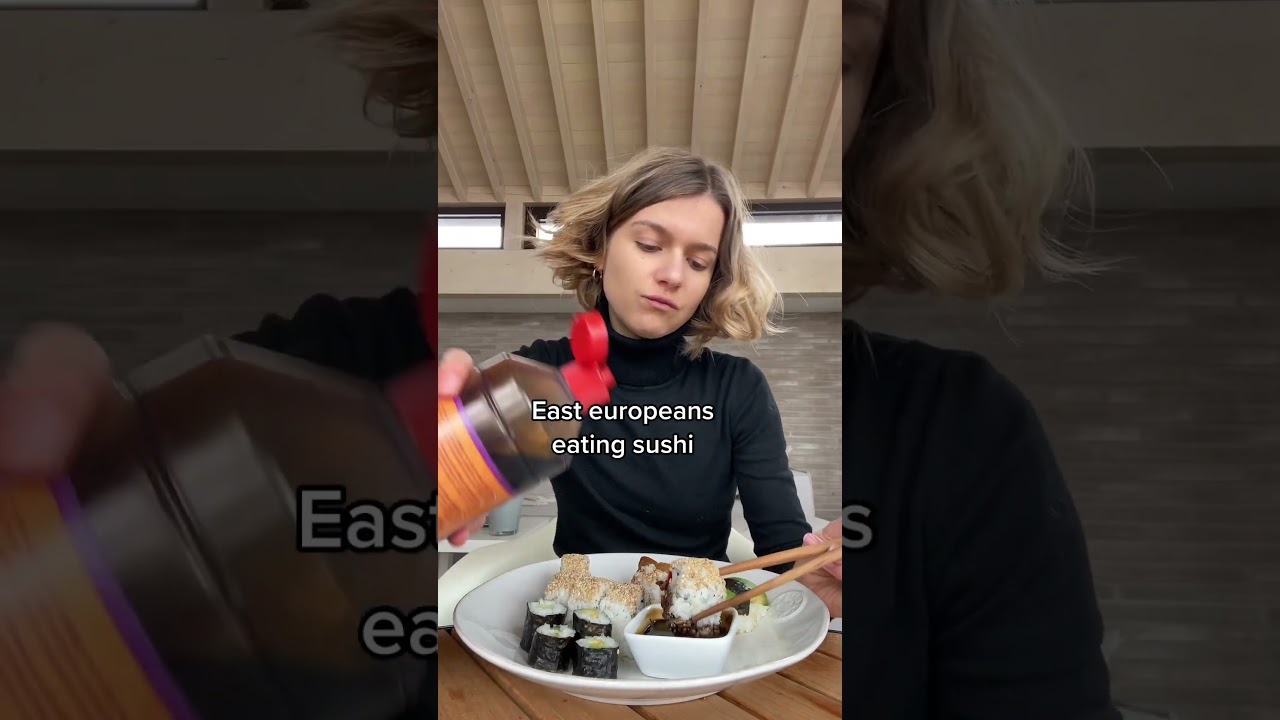 And then there's me eating the Sushi without any soy sauce.