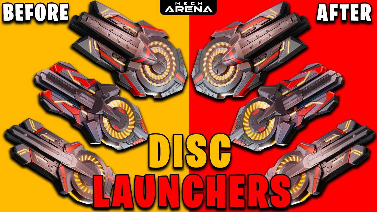 Comparing Disc Launcher 12 & 16 Before & After Rebalance | Mech Arena