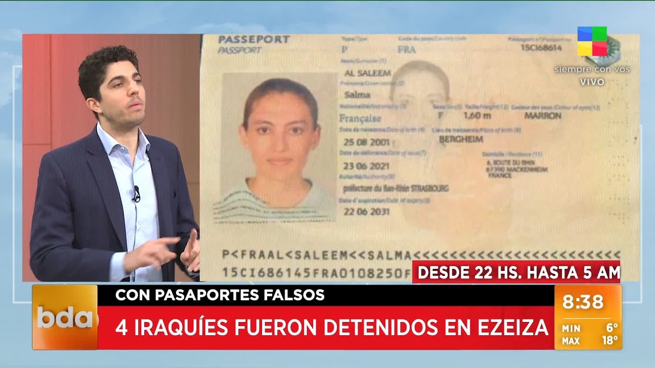 Cuatro iraqu&iacute;es fueron detenidos en Ezeiza con pasaportes falsos