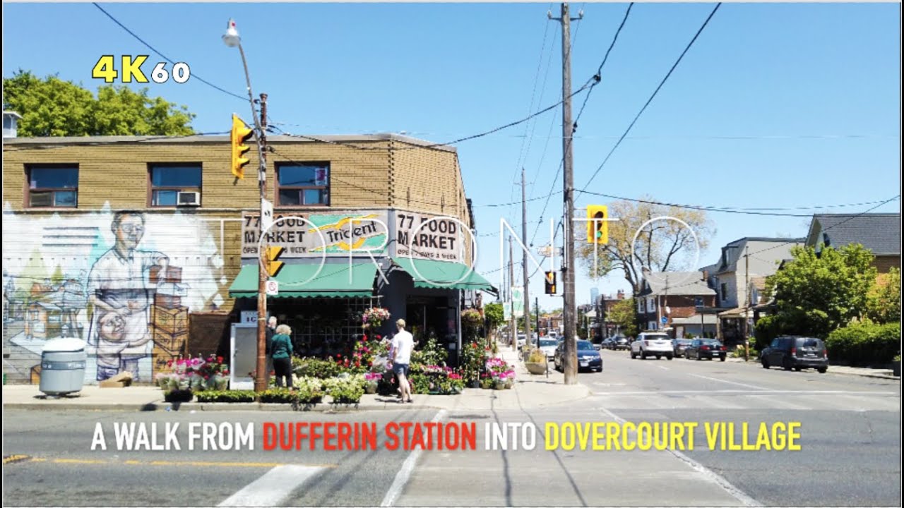 Toronto Victoria Day Walk - North On Dufferin St & Into The Dovercourt Park Cute Neighbourhood Strip