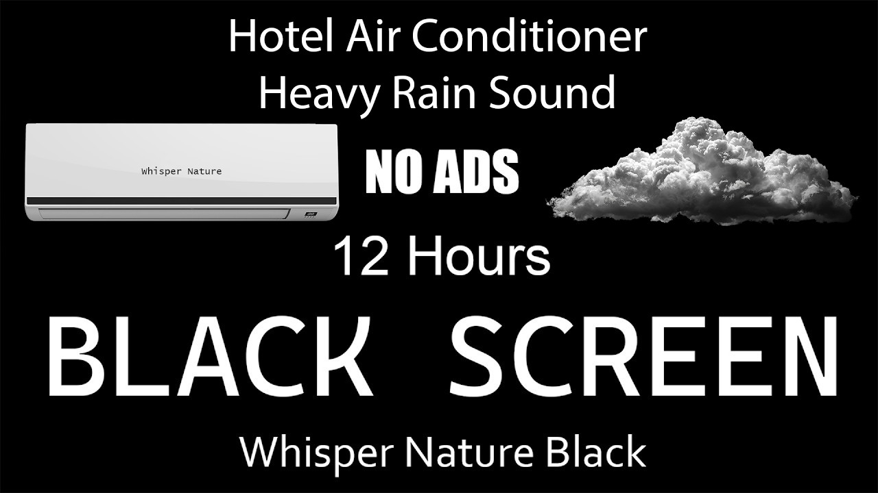 [NO ADS] Fall Into Sleep Instantly with HOTEL AC Noise and Heavy Rain Sounds Tonight | 12 Hours