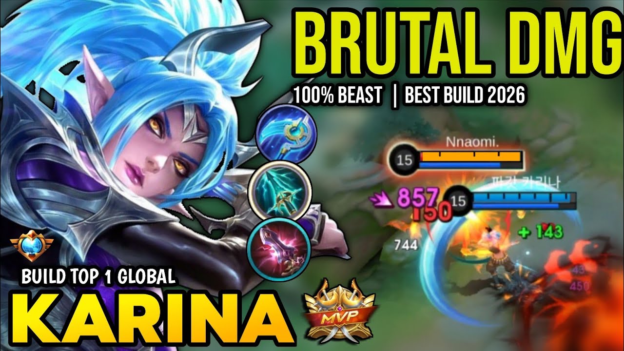 KARINA BEST BUILD 2026 | BUILD TOP 1 GLOBAL KARINA GAMEPLAY | MOBILE LEGENDS✓