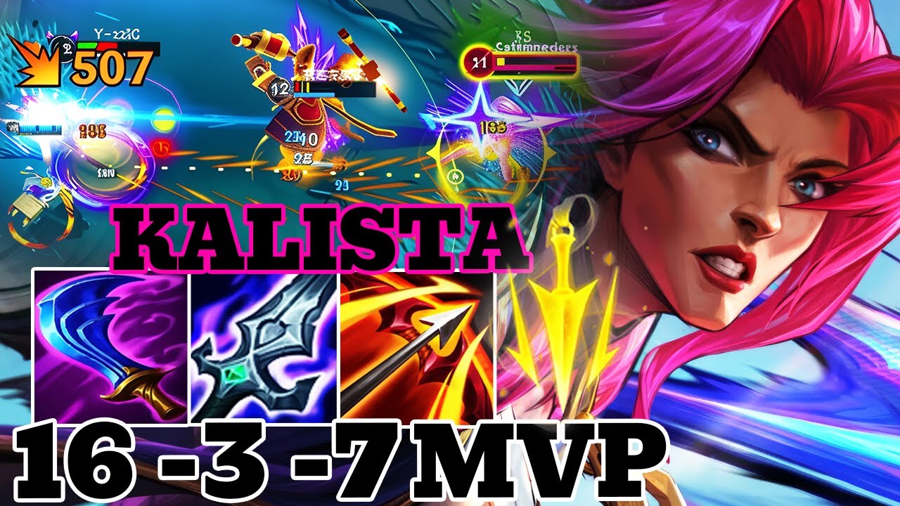 WILD RIFT KALISTA ADC GAMEPLAY | 16 -3 -7 MVP | KALISTA BUILD RUNES