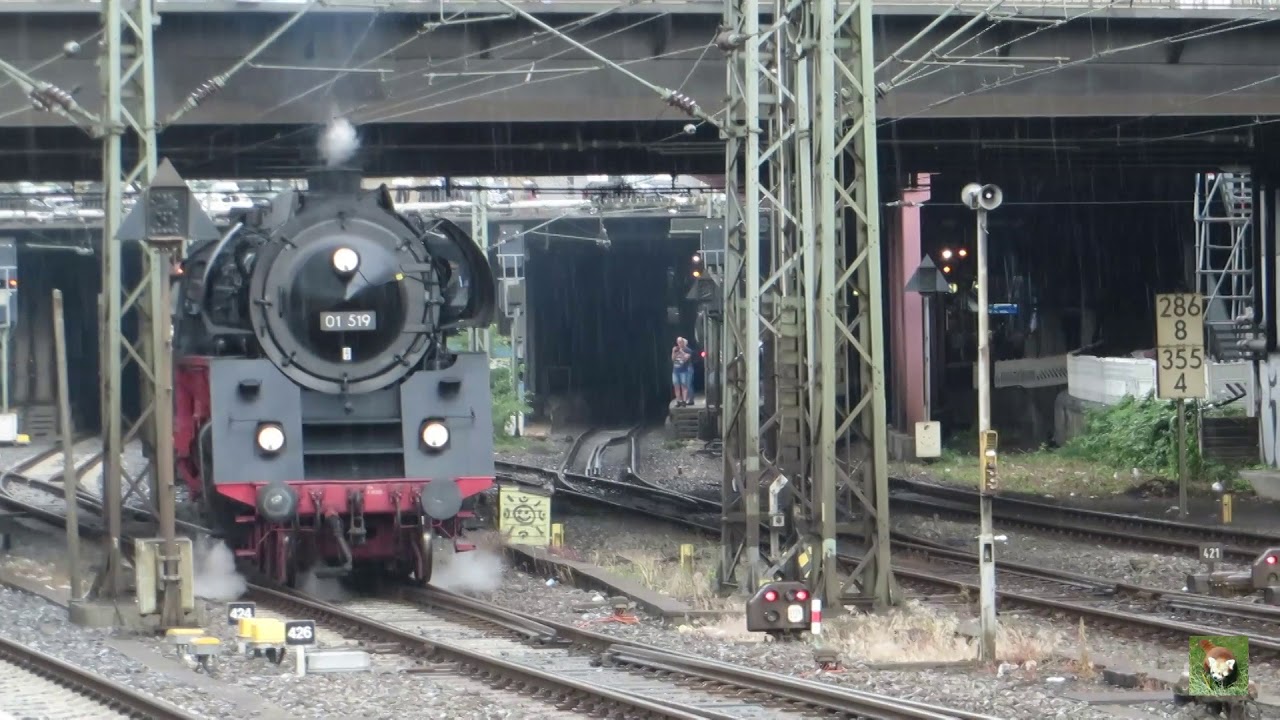 Dampflok 01 519 mit Sonderzug in Hamburg Hbf 16.06.2018