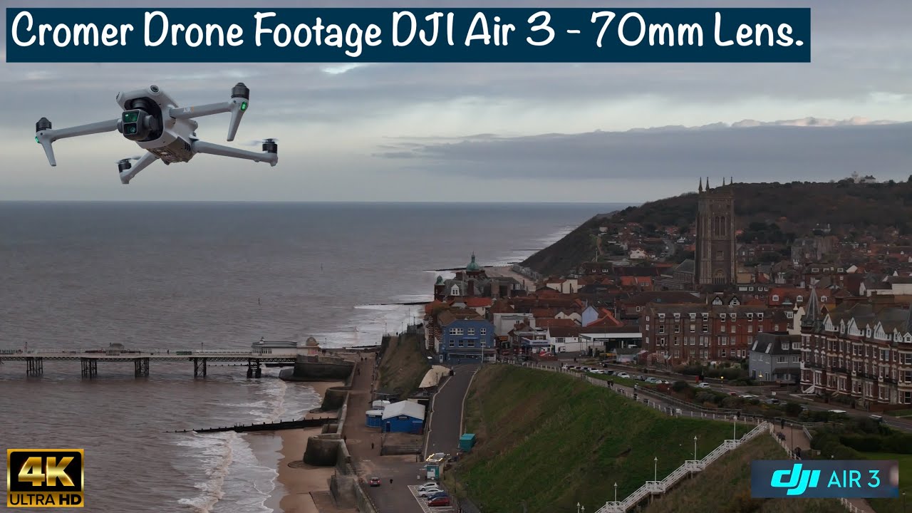 Cromer in 4K | Incredible Drone Views of Norfolk Coastline | DJI Air 3 70mm