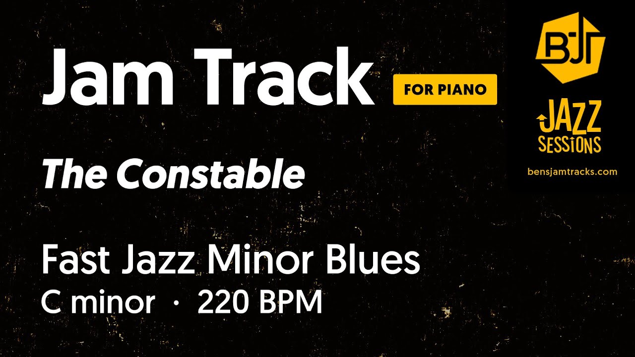 The Constable (Mr PC) - minus Piano -  Fast Jazz C Minor Blues Jam Track / Playalong