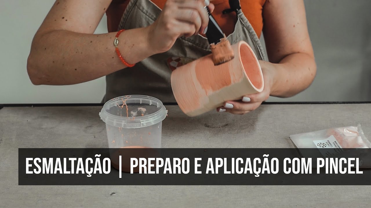 Como preparar & aplicar os esmaltes da Casa do Ceramista com pincel!