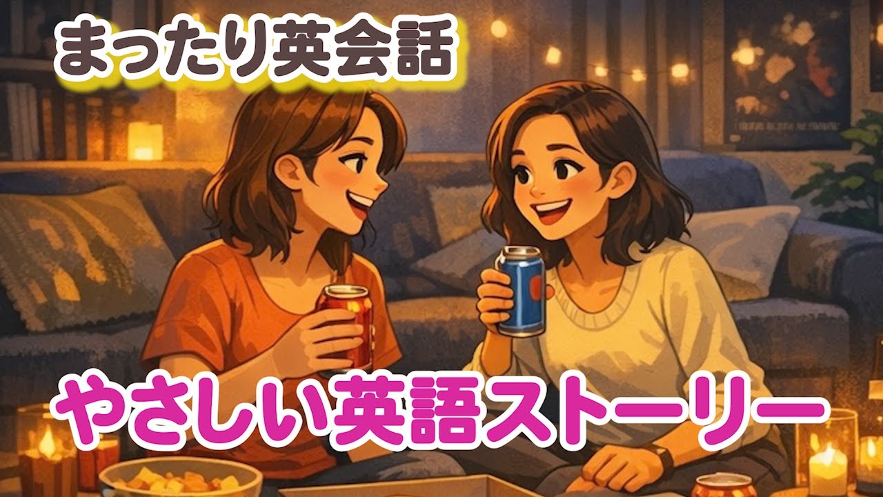 英語脳を作ろう‼︎リラックスしながら聞ける簡単英語ストーリー「友達を宅飲み」