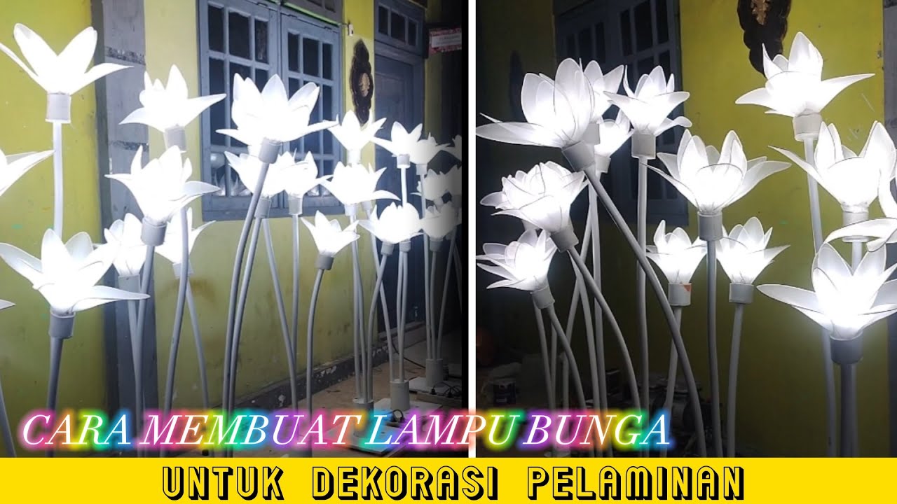 Cara Membuat Lampu Bunga Dekorasi Pelaminan || Kerajinan, Keterampilan, Kreatif, Inovatif