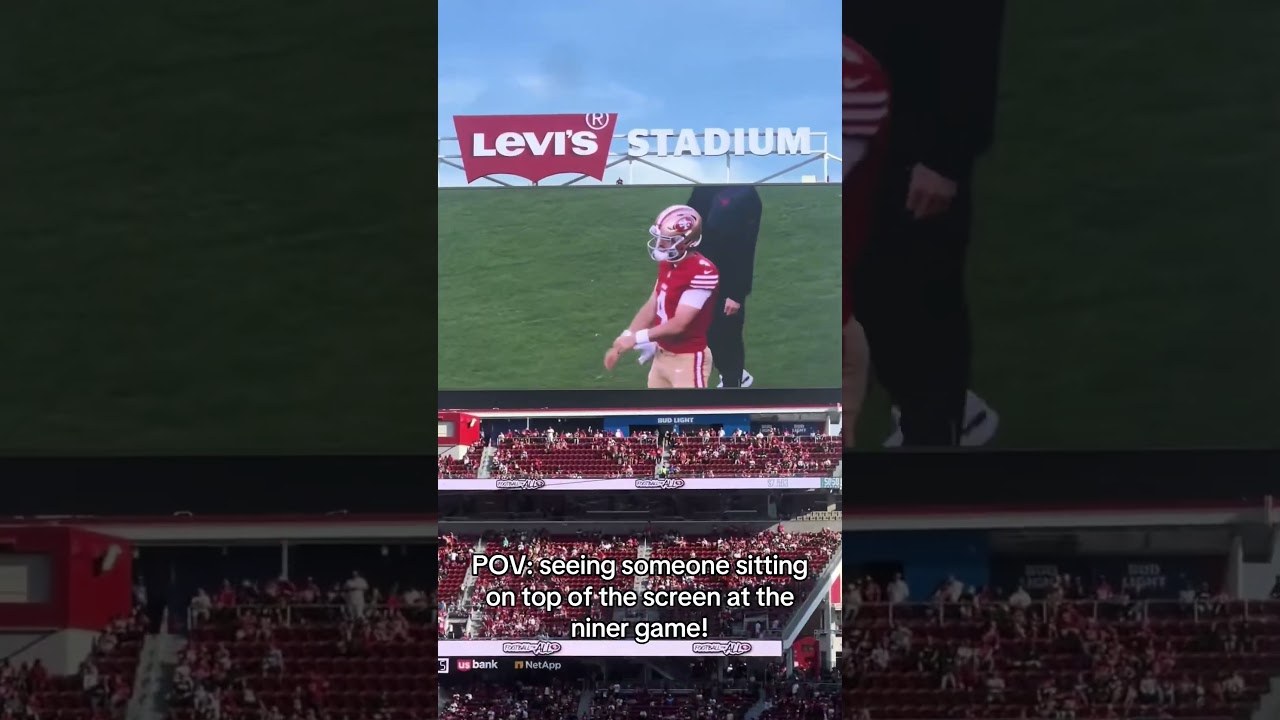 What a crazy seat at Levi&rsquo;s Stadium 😂 #49ers || #FTTB