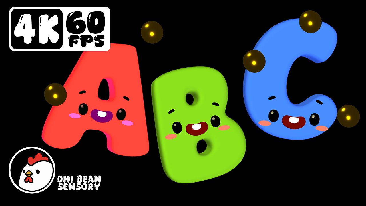 GOLDEN BALL ABC | 4K 60FPS | Visual Stimulation Animation | Oh! Bean Sensory