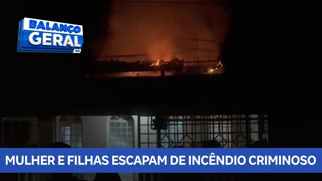 Homem incendeia casa com mulher e duas crianças dentro na região central