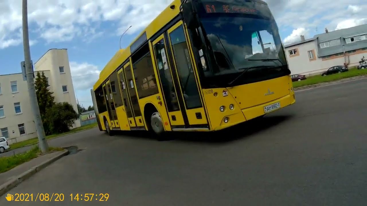 Минск.Поездка на автобусе №61 ул.Селицкого,11 - ДС Ангарская-4