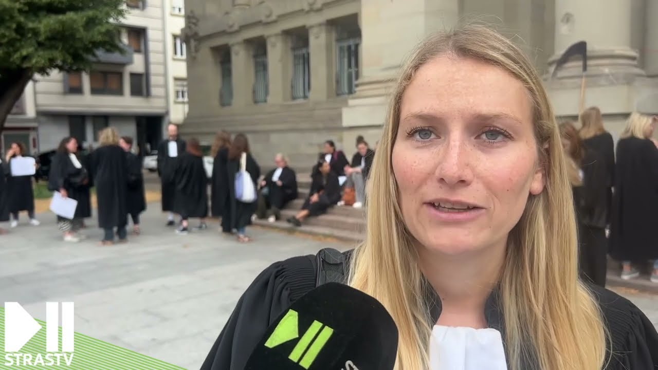 Les greffiers en grève à Strasbourg