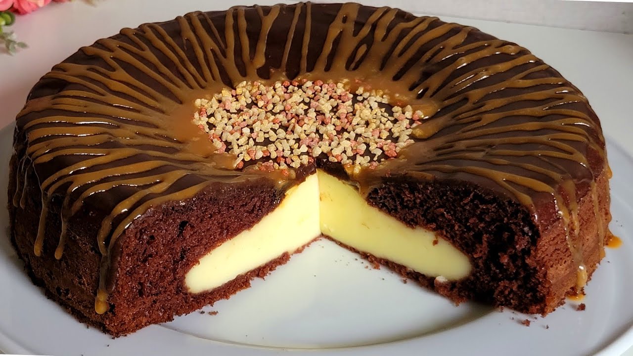 كيكة البركان 💥لي دارت ضجة هاد الأيام فعلا رائعة واقتصادية غير ب 2بيضات تستحق التجربة 😋