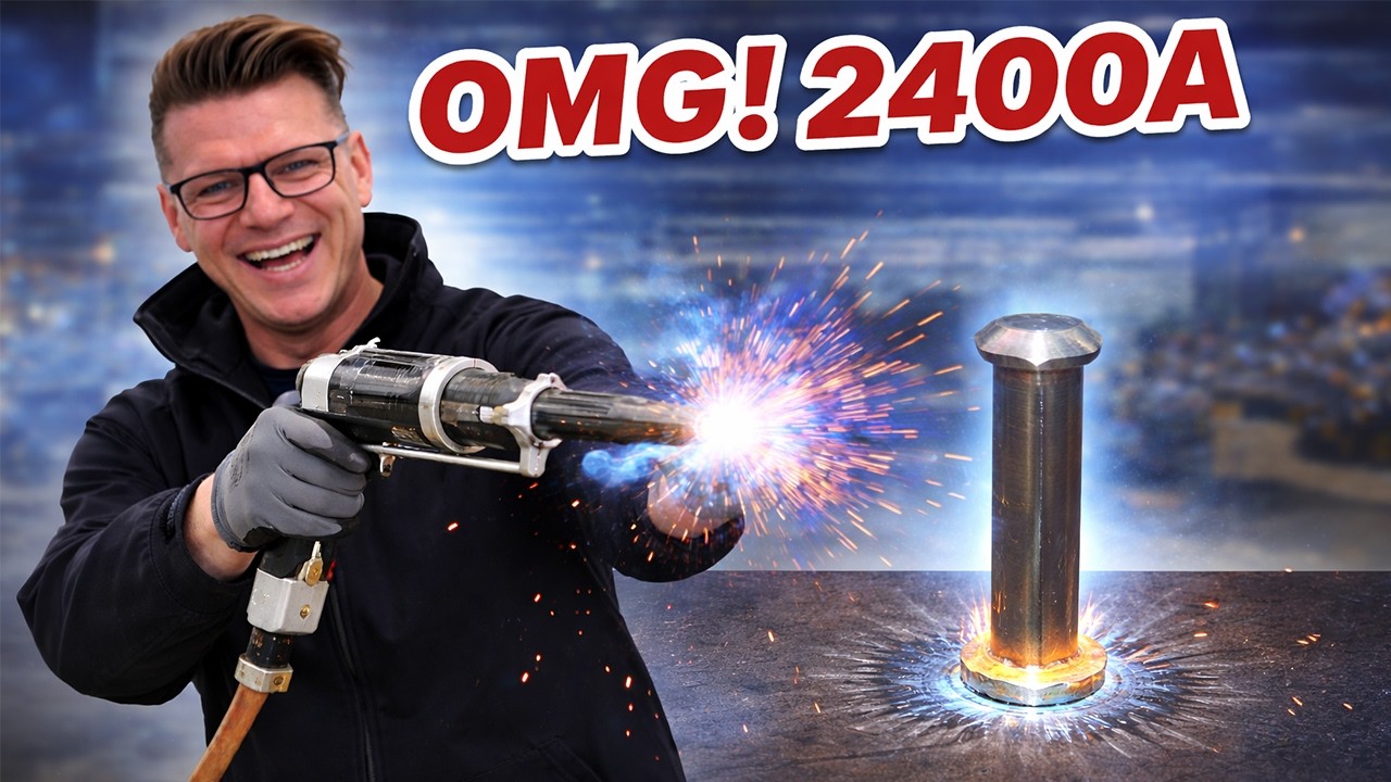 STAHL BOLZEN 25mm SCHIESSEN mit 2400 AMPERE!