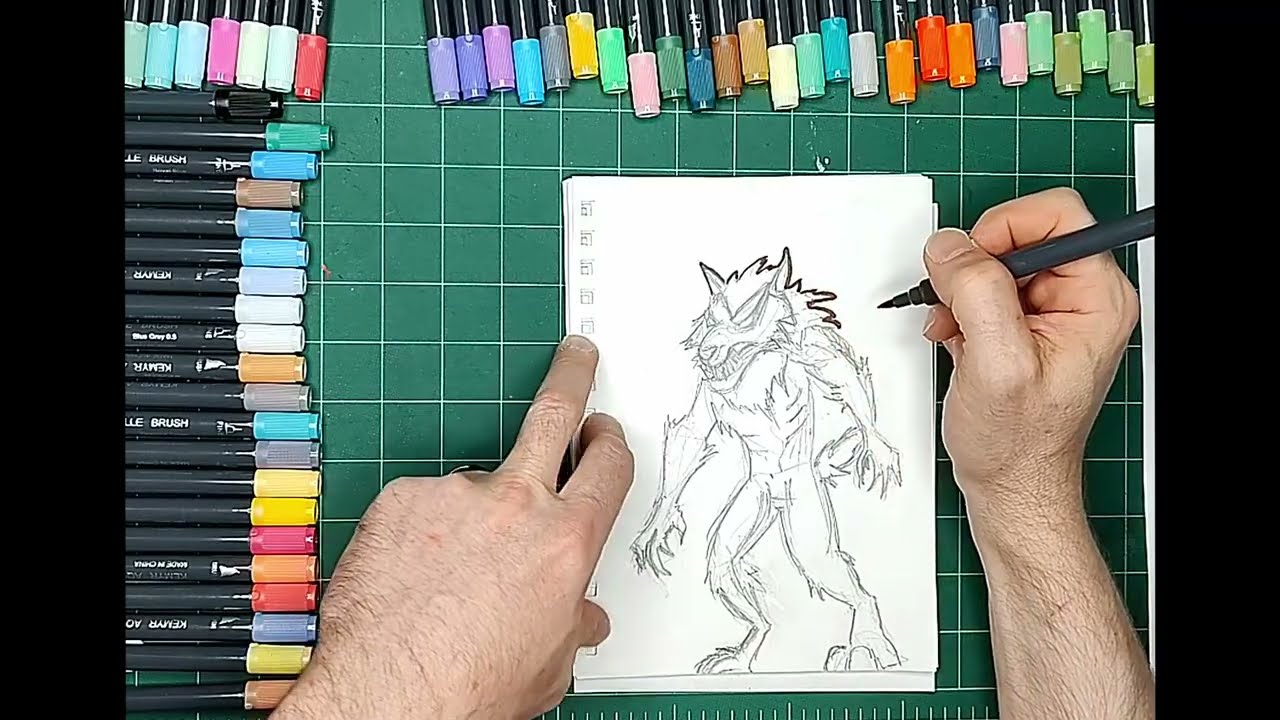 How to Draw a Cartoon Werewolf | Step by Step Drawing Tutorial