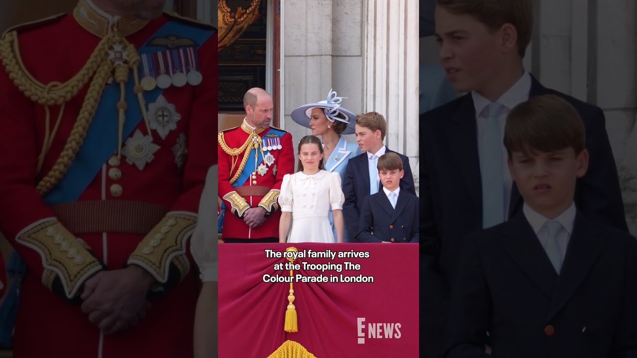 The royal family arrives at the Trooping The Colour Parade in London.