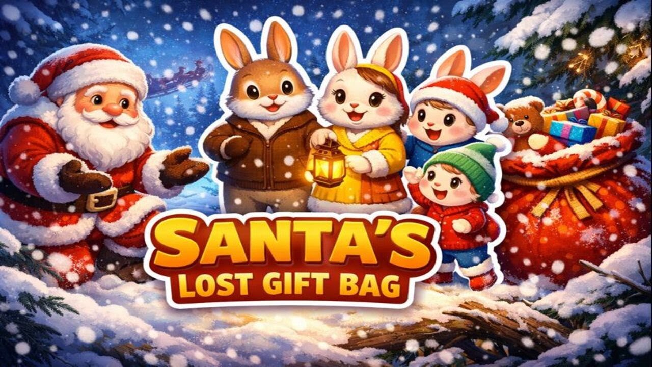 Funny Rabbit Family : SANTA’S LOST GIFT BAG 🎁❄️| 3D Kids Animation