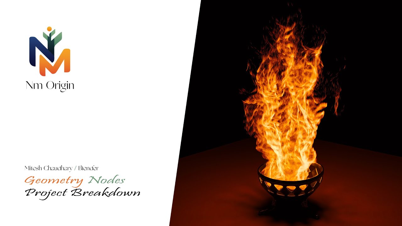 Geometry Nodes Realistic Fire | Complete Setup Breakdown (Blender) 