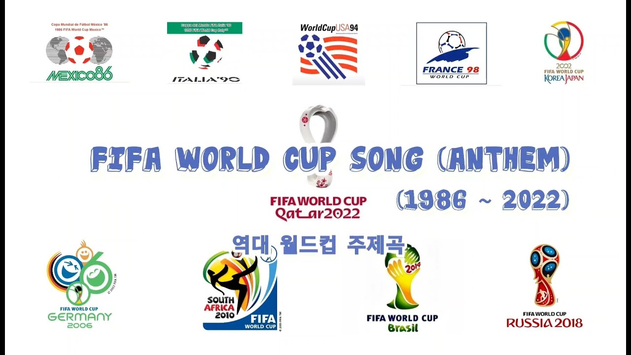 [ENG] FIFA World Cup Official Songs (1986~2022) 역대월드컵 공식 주제곡 #카타르월드컵 #worldcup #Anthem #adidas #BTS