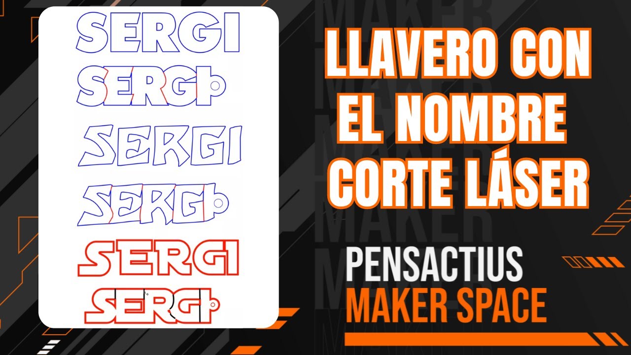 Llavero con el nombre para corte láser con Inkscape