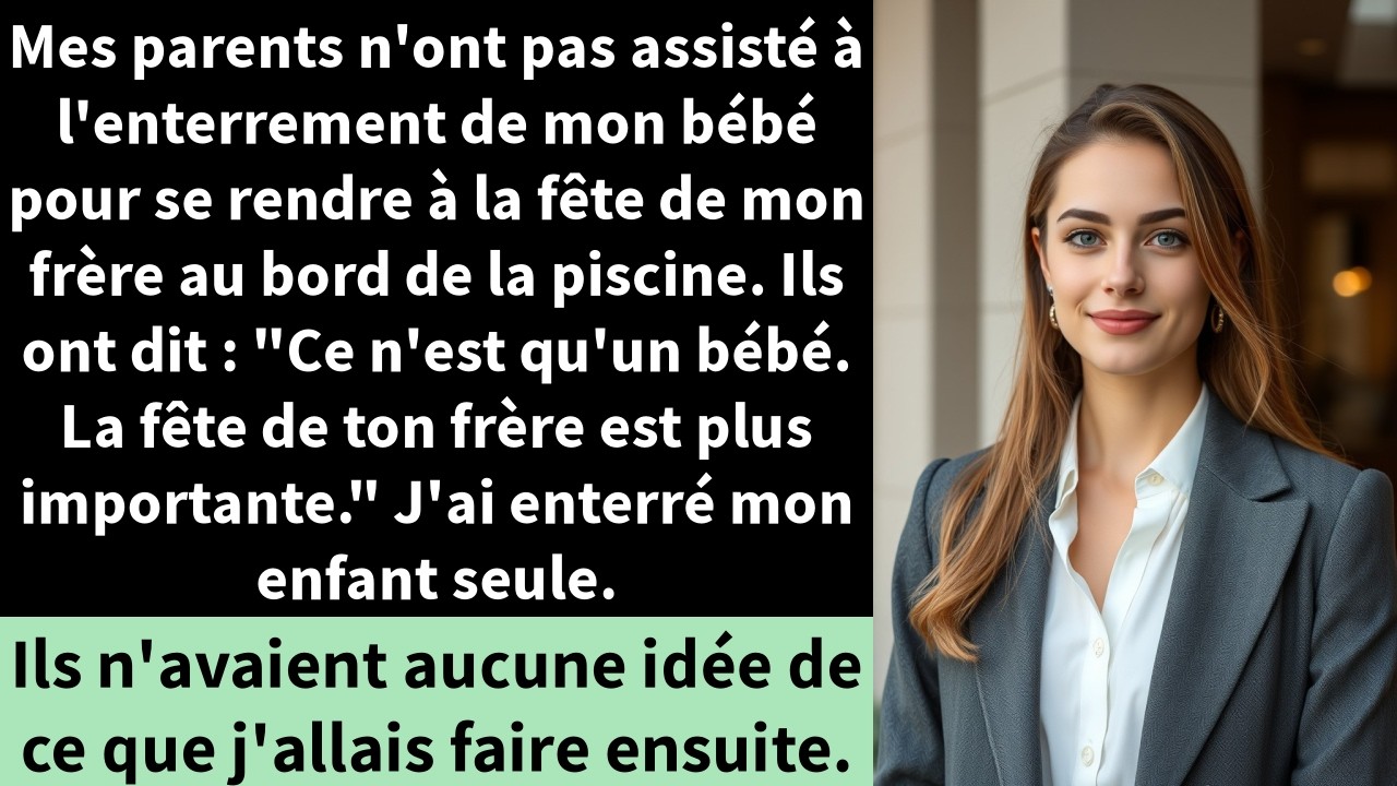 Mes parents n'ont pas assisté à l'enterrement de mon bébé pour se rendre à la fête de mon frère au