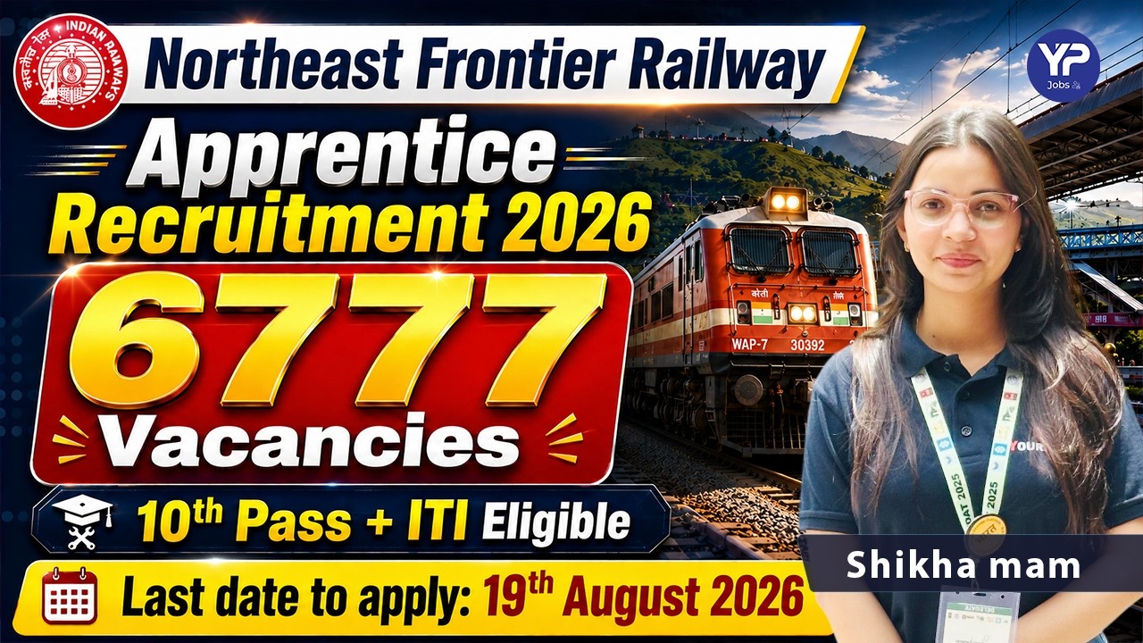 Northeast Frontier Railway Apprentice Recruitment 2026 | 6,777 Vacancies | 10th Pass + ITI Eligible