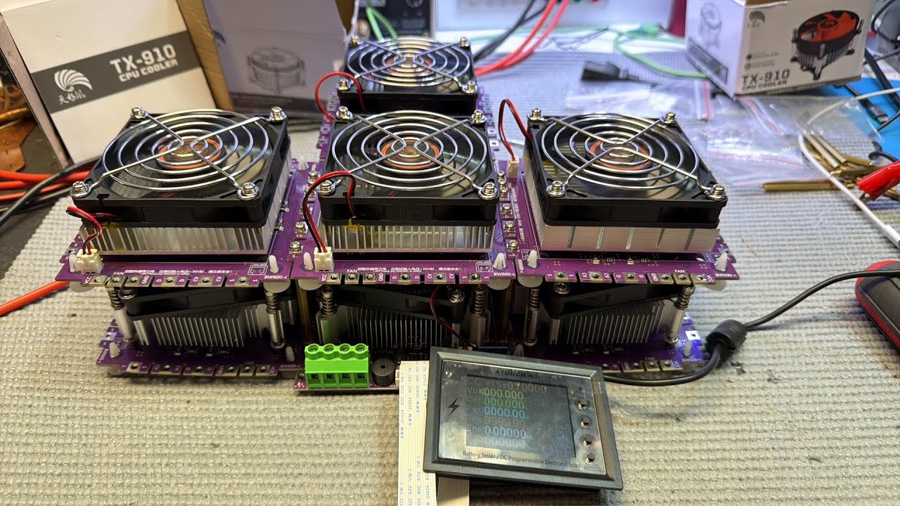 Live Testing the Atorch BW600W Modded to 1200W – 50A Output Stress Test + Tabless Cell Talk