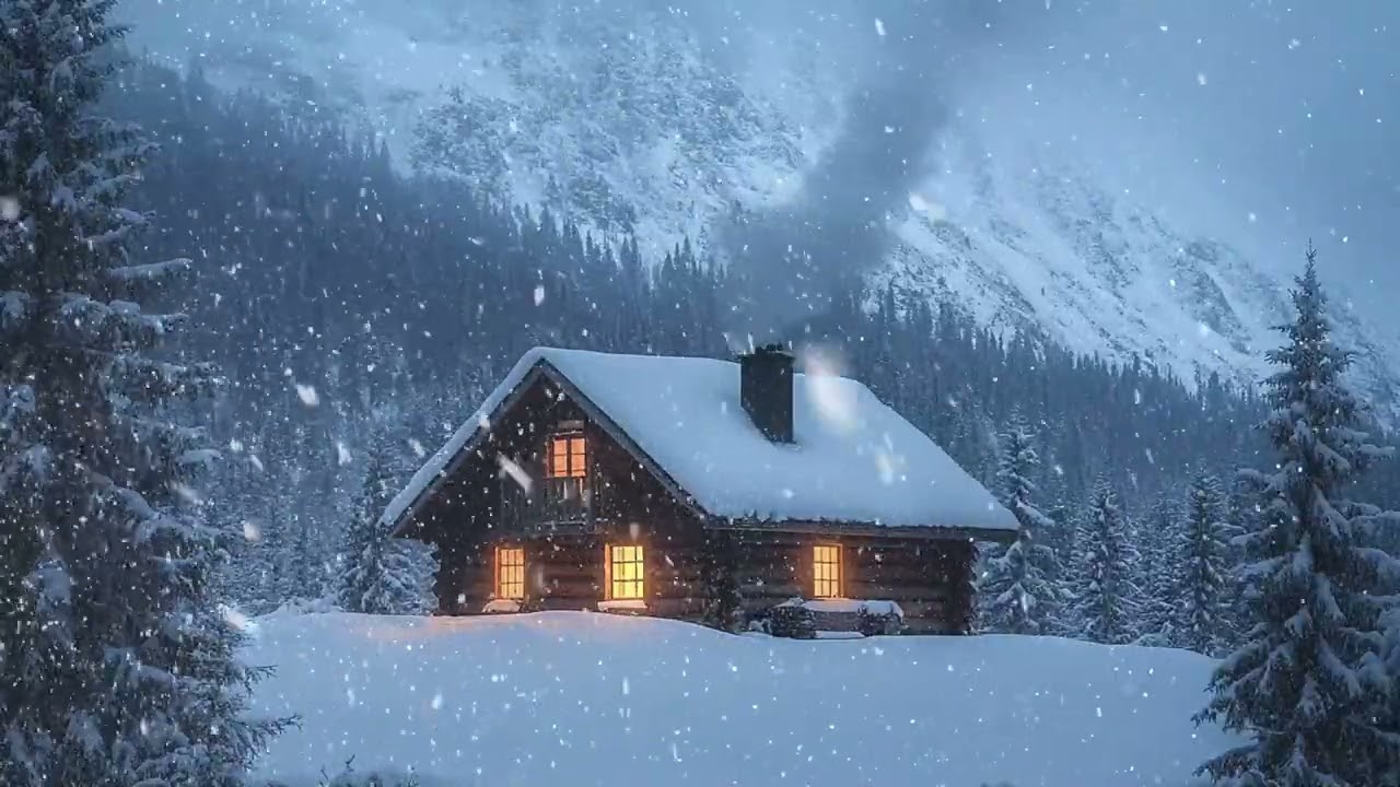 4K Snowstorm Over Frozen Mountain Ridges — Blizzard Ambience for Focus & Calm