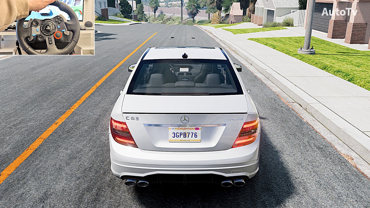 2013 Mercedes-Benz C-Class W204 C63 AMG Facelift - BeamNG Drive Gameplay & Crash Test | Logitech G29