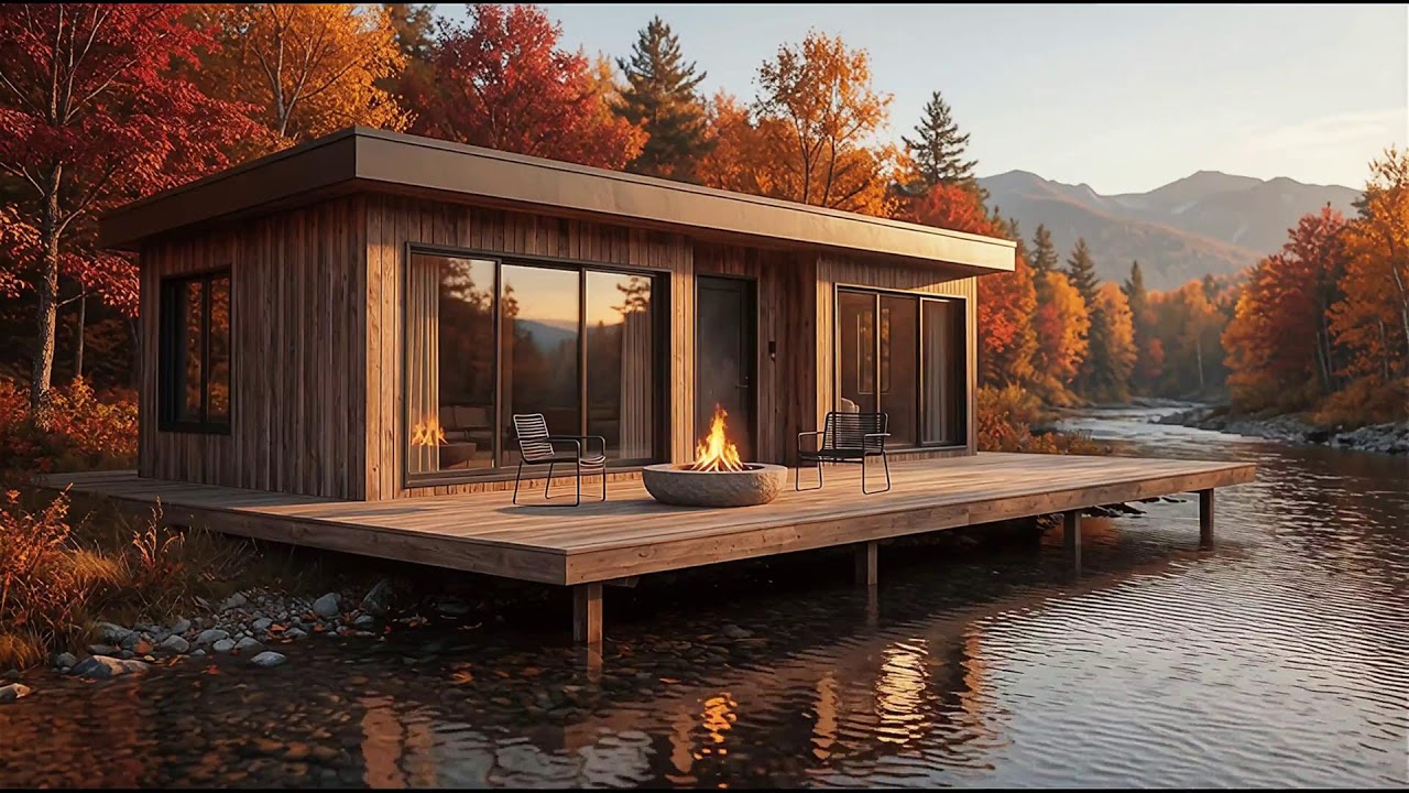 Ultimate }  Warm Cabin, Flowing River & Birds  for Deep Sleep (No Ads)