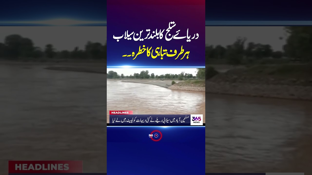 Sutlej River&rsquo;s Highest Flood: Widespread Destruction | 365 News