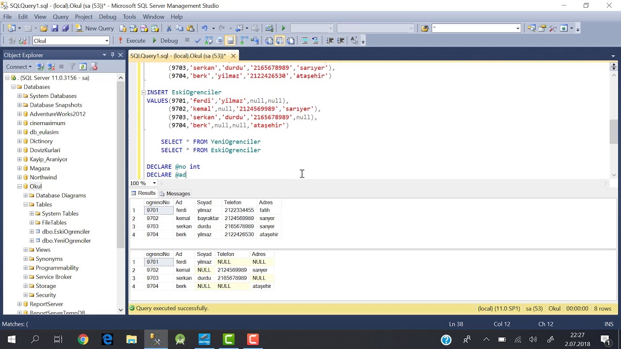 SQL Cursor Concept