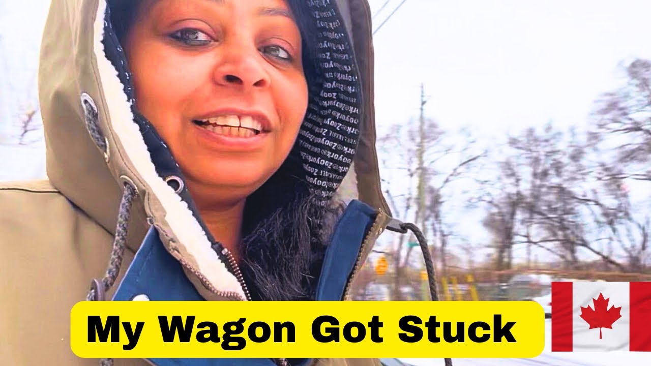 Life In Canada After Snowstorm | Slippery & Snowy Road | Difficult To Walk Wagon Stuck @LifeInCanada
