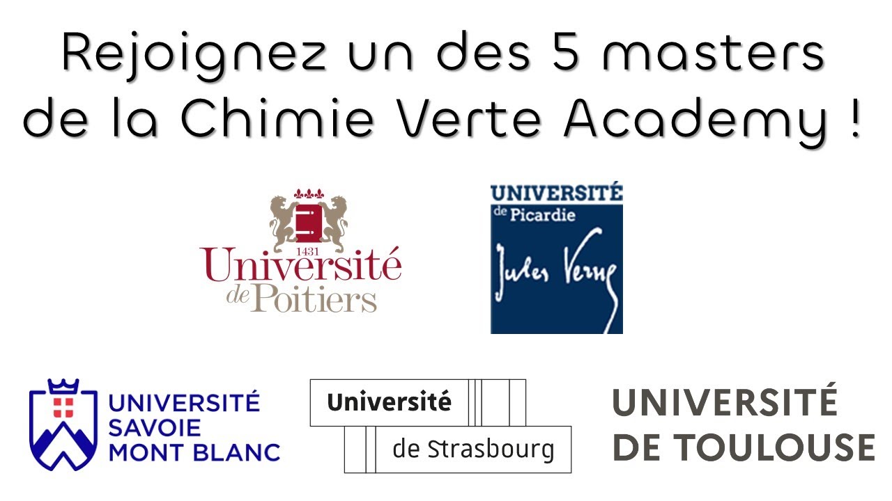 Présentation commune des 5 Masters de la Chimie Verte Academy