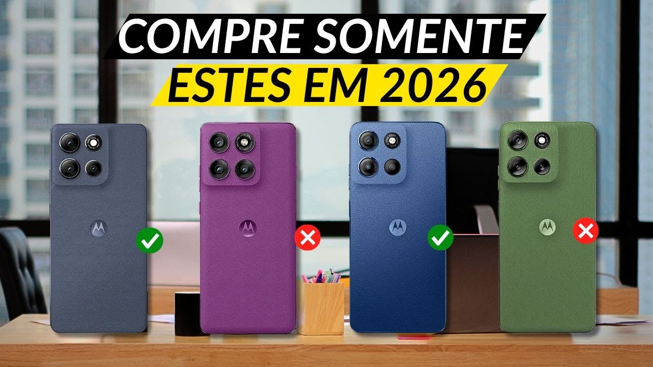 4 Celulares Motorola que estão COMPENSANDO DEMAIS em 2026: Do Básico ao Topo!