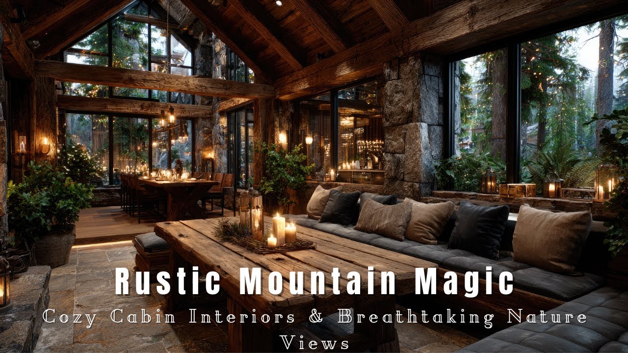 Rustic Mountain Home Inspiration | Cozy Cabin Interior Design & Breathtaking Nature Views